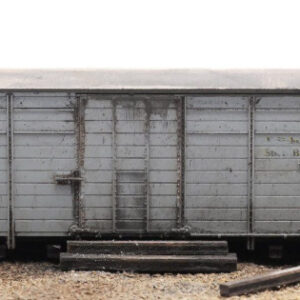 ISEG Güterwagen der lfd. Nr. 316 grau Nr. 16856 als Güterschuppen (einfacher Bausatz)